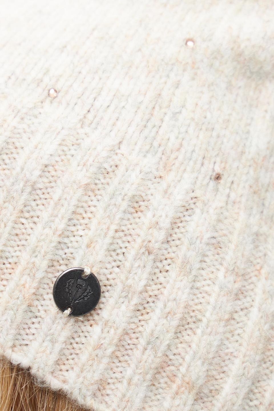 Шапка Fraas вязаная бежевая