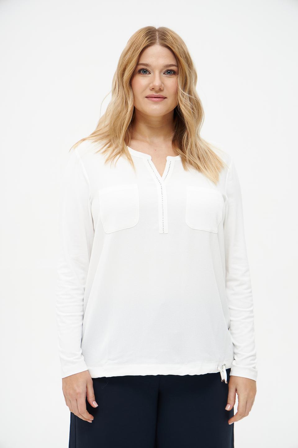 Блуза Olsen с карманами белая