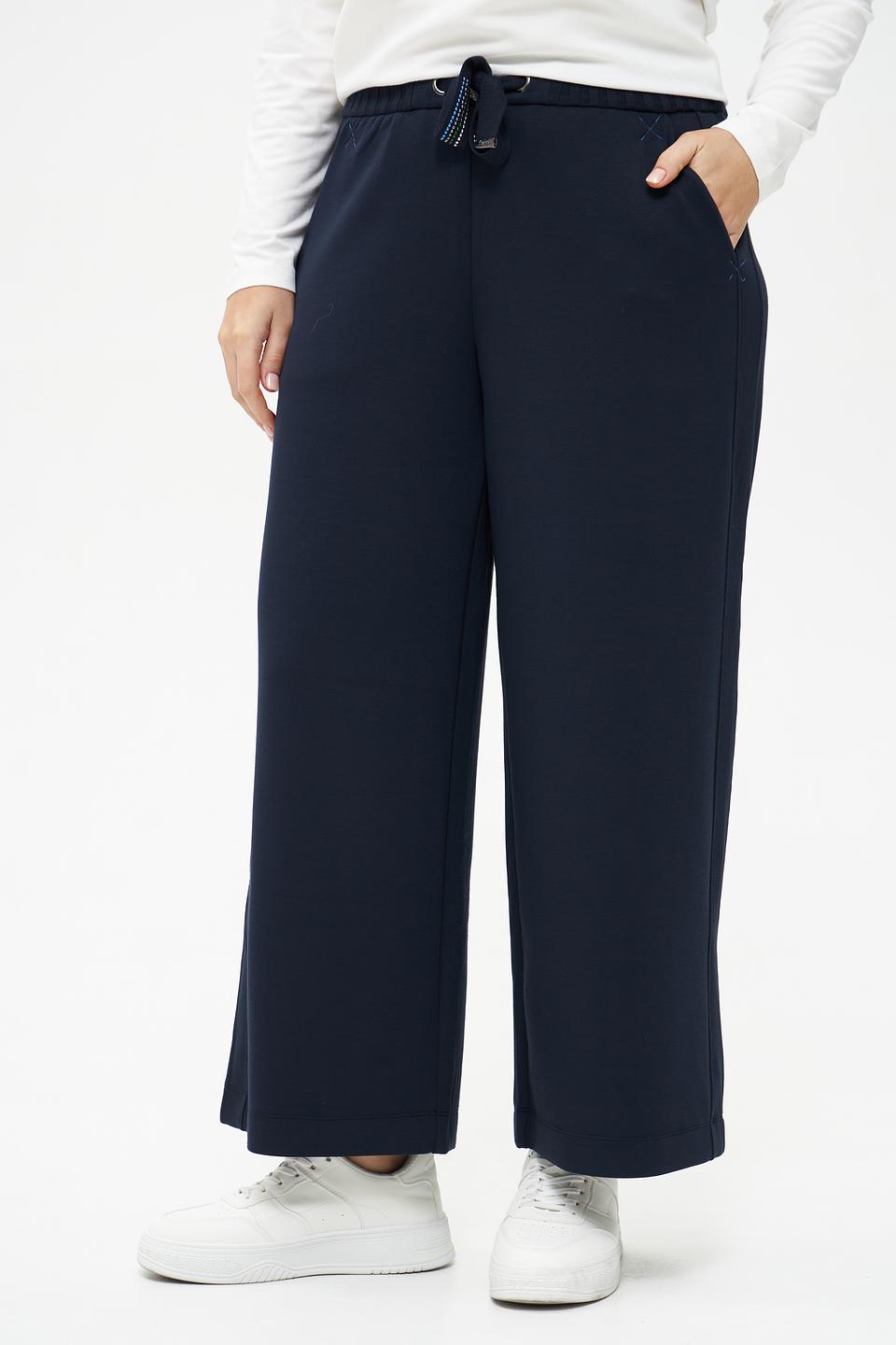 Брюки палаццо Frapp темно-синие