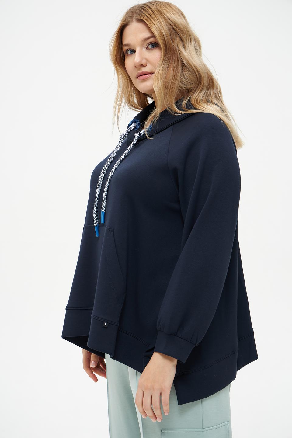 Пуловер Frapp с капюшоном тёмно-синий