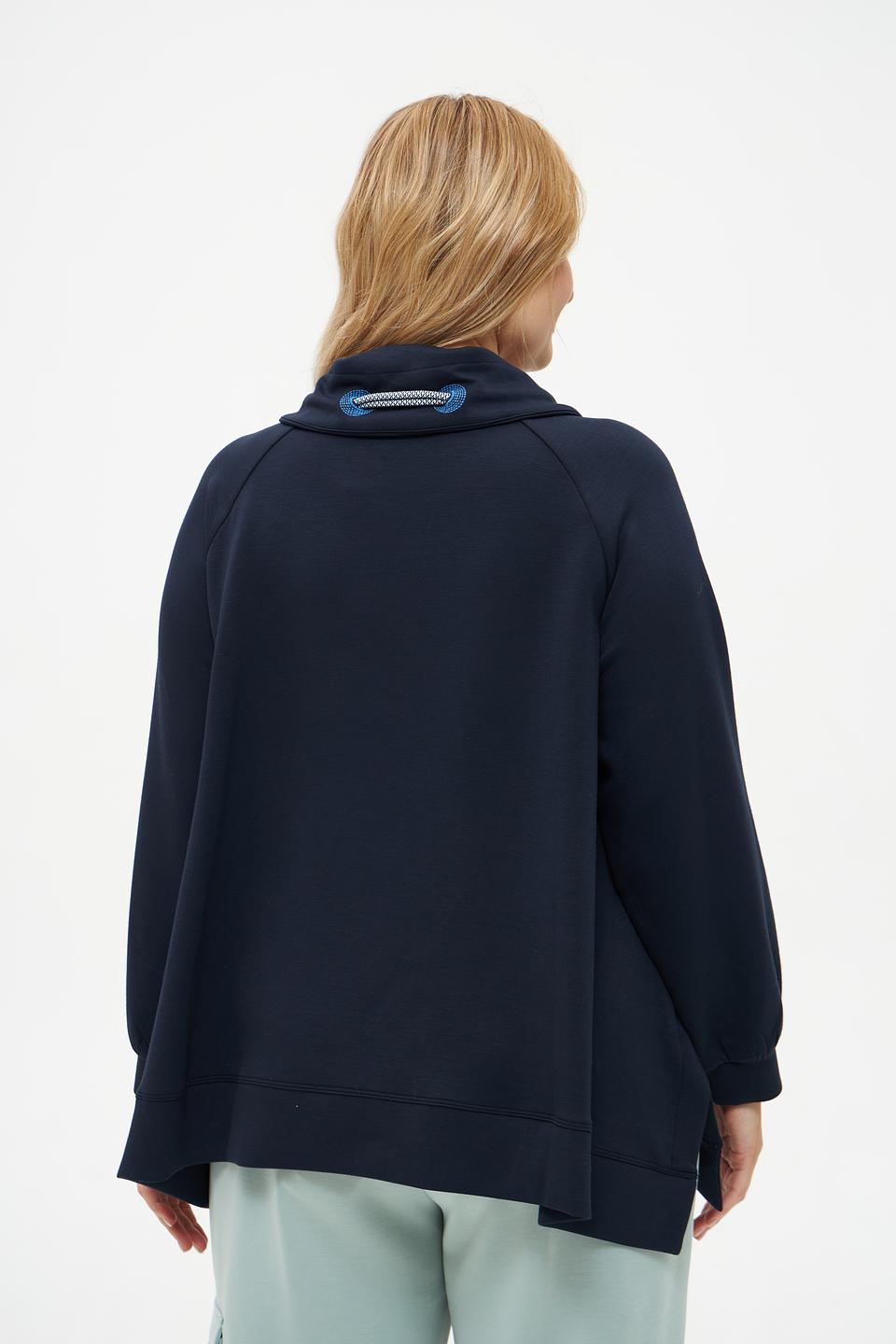 Пуловер Frapp с капюшоном тёмно-синий