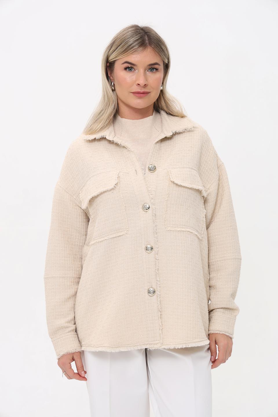 Жакет Lecomte бежевый оверсайз