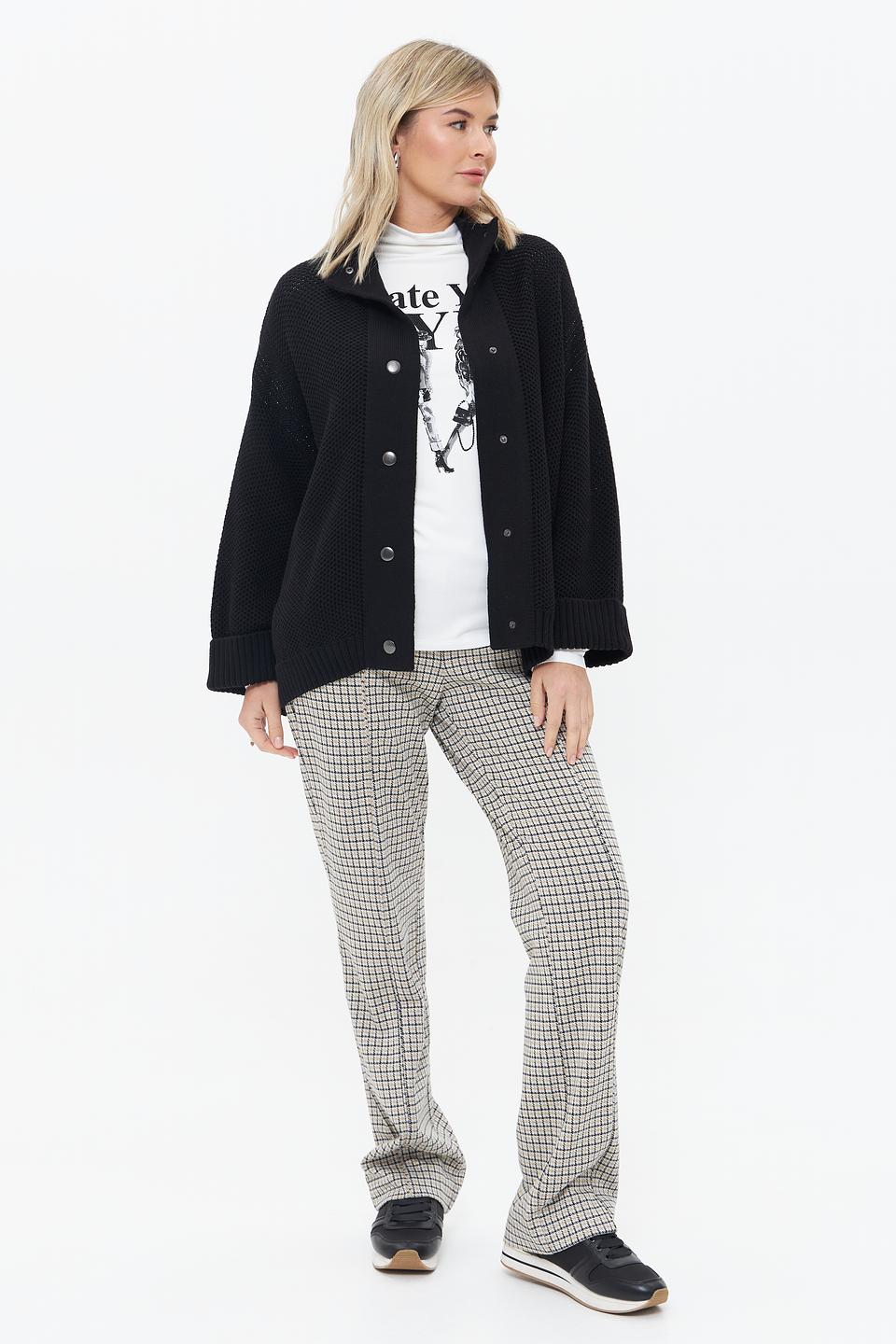 Жакет Monari чёрный вязаный
