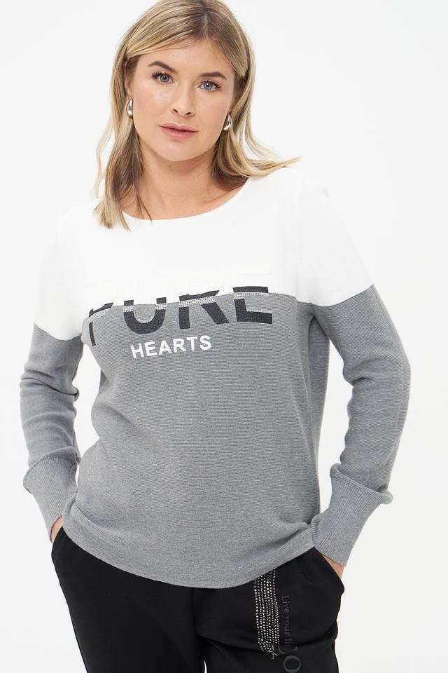 Пуловер Monari с принтом "Pure Hearts"