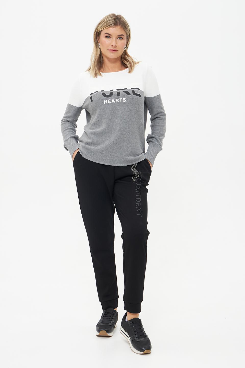 Пуловер Monari с принтом "Pure Hearts"