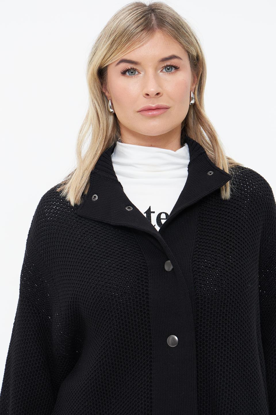 Жакет Monari чёрный вязаный