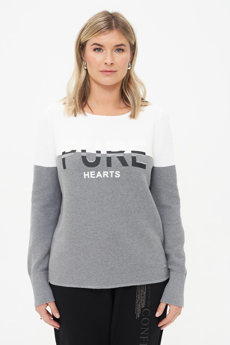 Пуловер Monari с принтом "Pure Hearts"