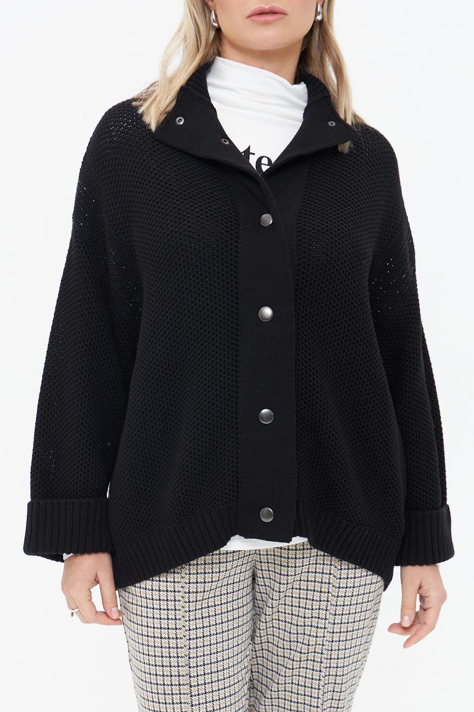 Жакет Monari чёрный вязаный