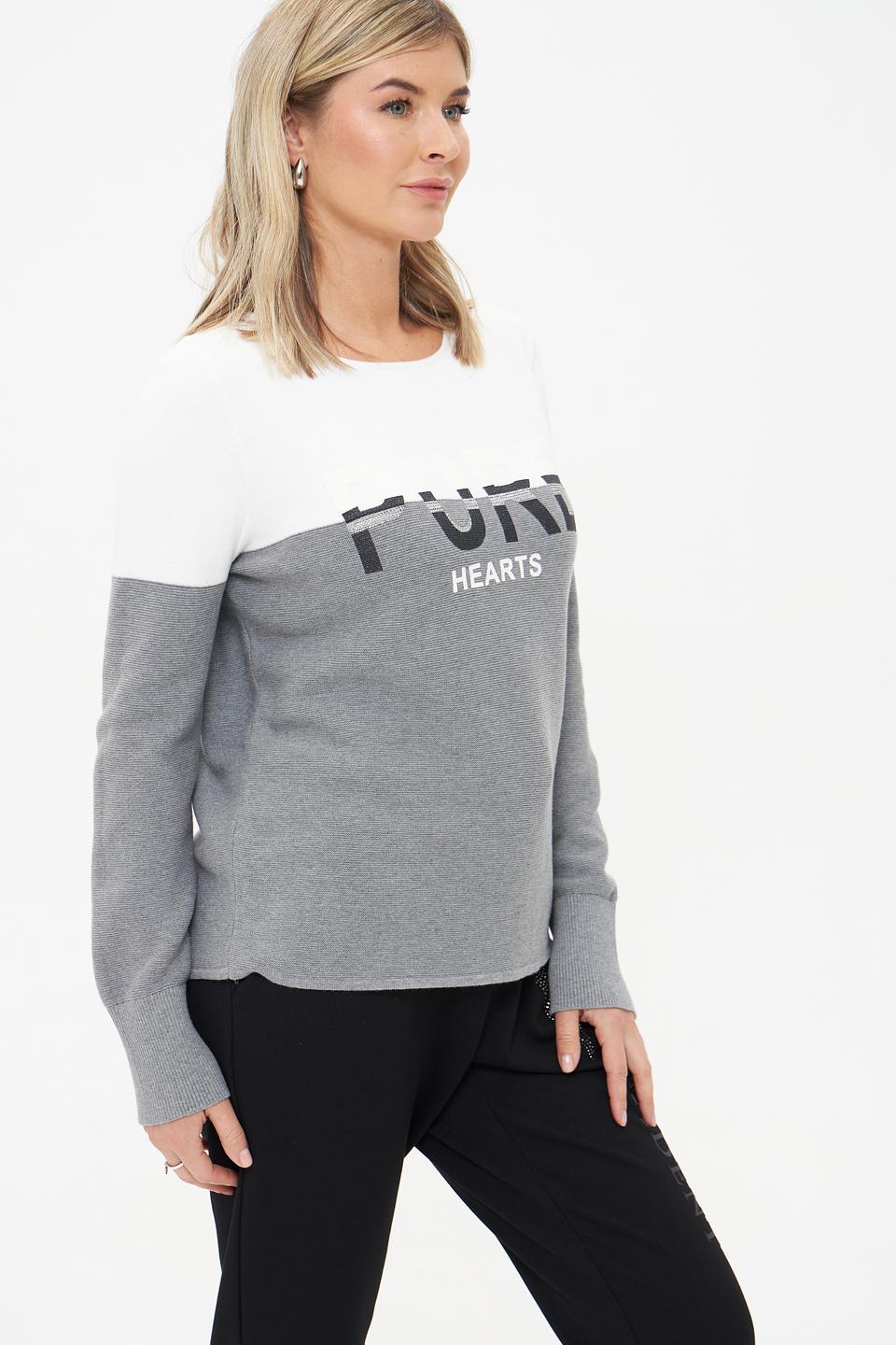Пуловер Monari с принтом "Pure Hearts"