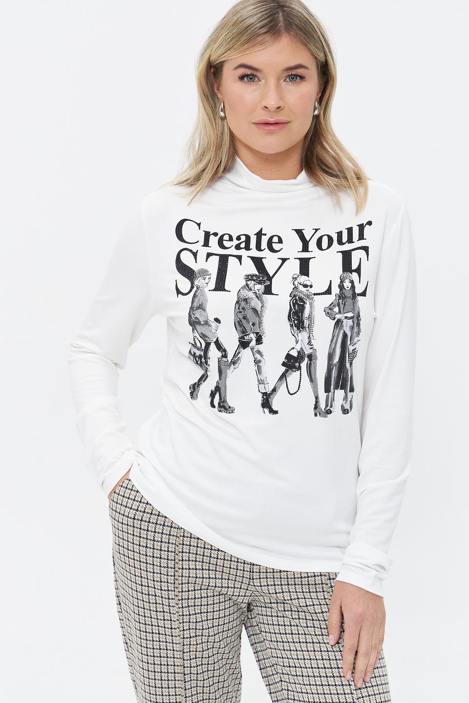 Футболка Monari с принтом белая