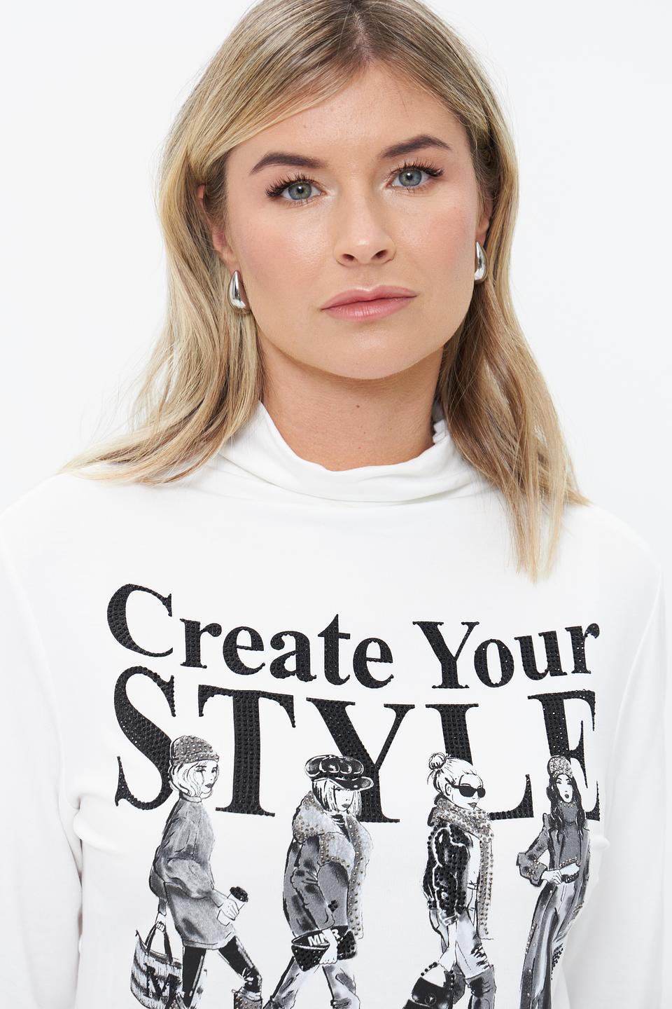 Футболка Monari с принтом белая