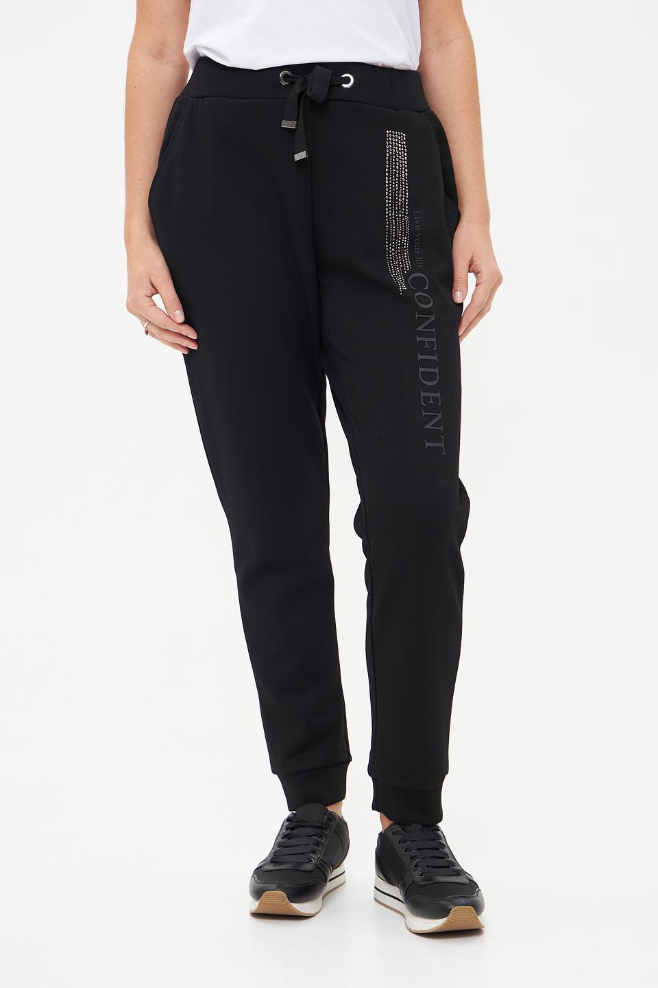 Брюки Monari с логотипом чёрные
