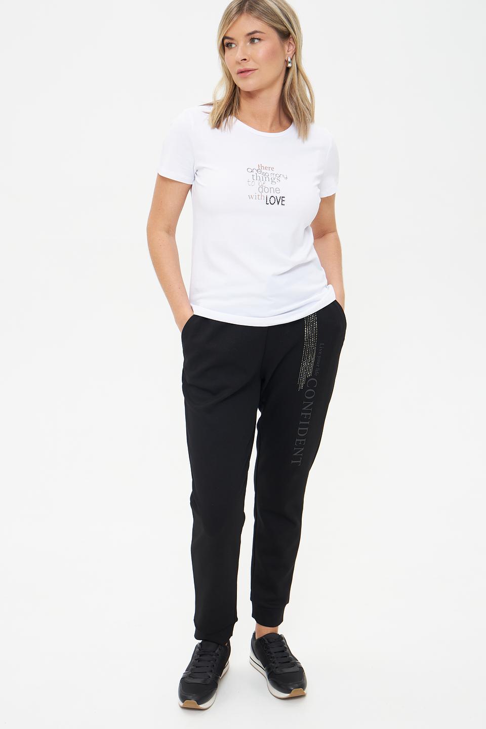 Брюки Monari с логотипом чёрные