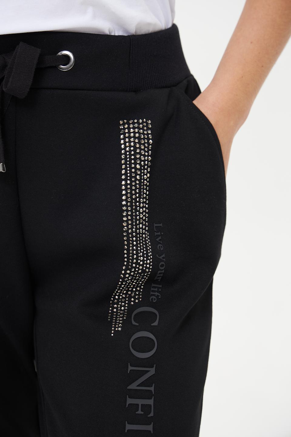 Брюки Monari с логотипом чёрные