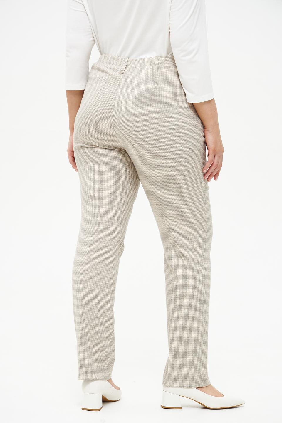 Брюки Relaxed by Toni в клетку бежевый