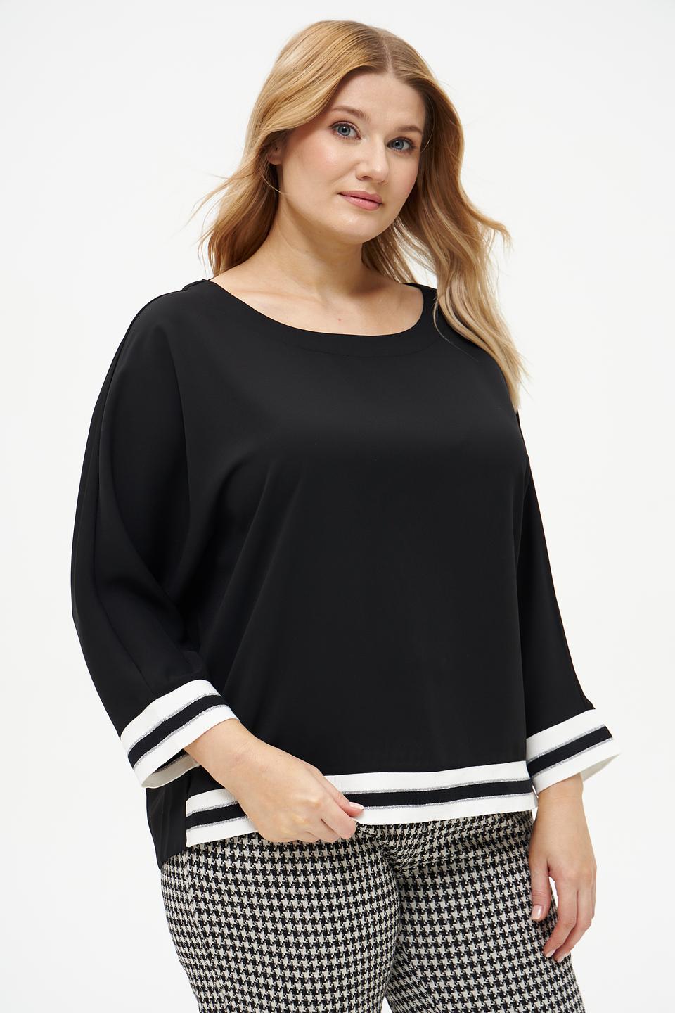 Блуза Margittes с полосками чёрная