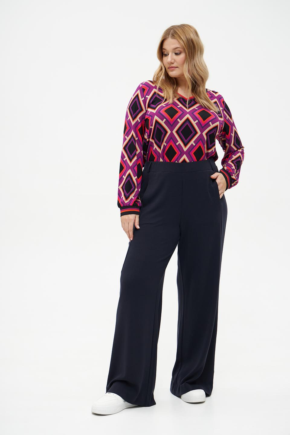 Брюки палаццо Margittes темно-синие