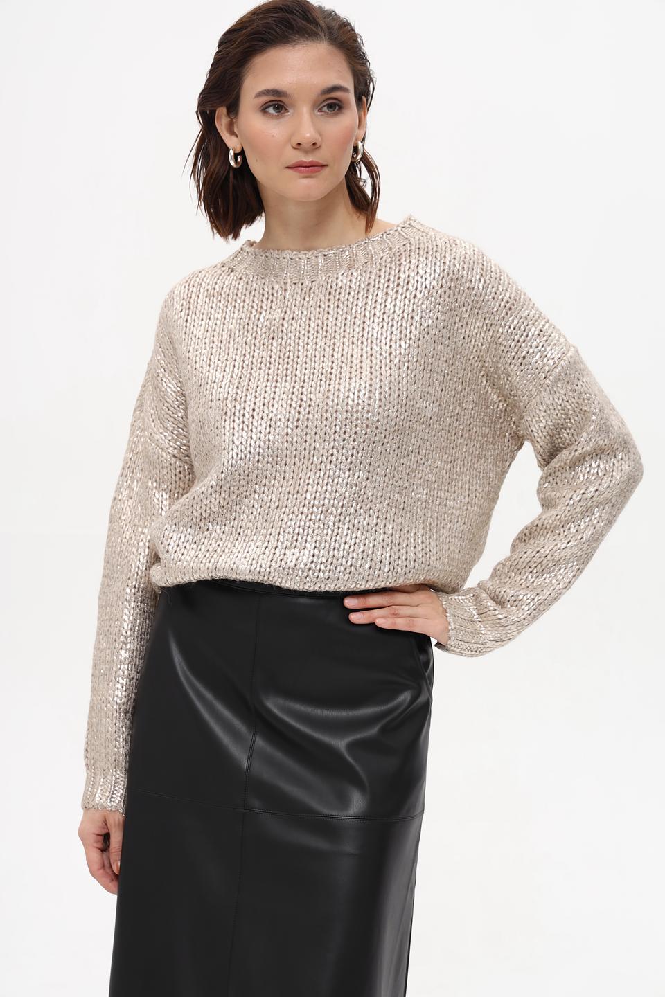 Пуловер Rich and Royal золотистый