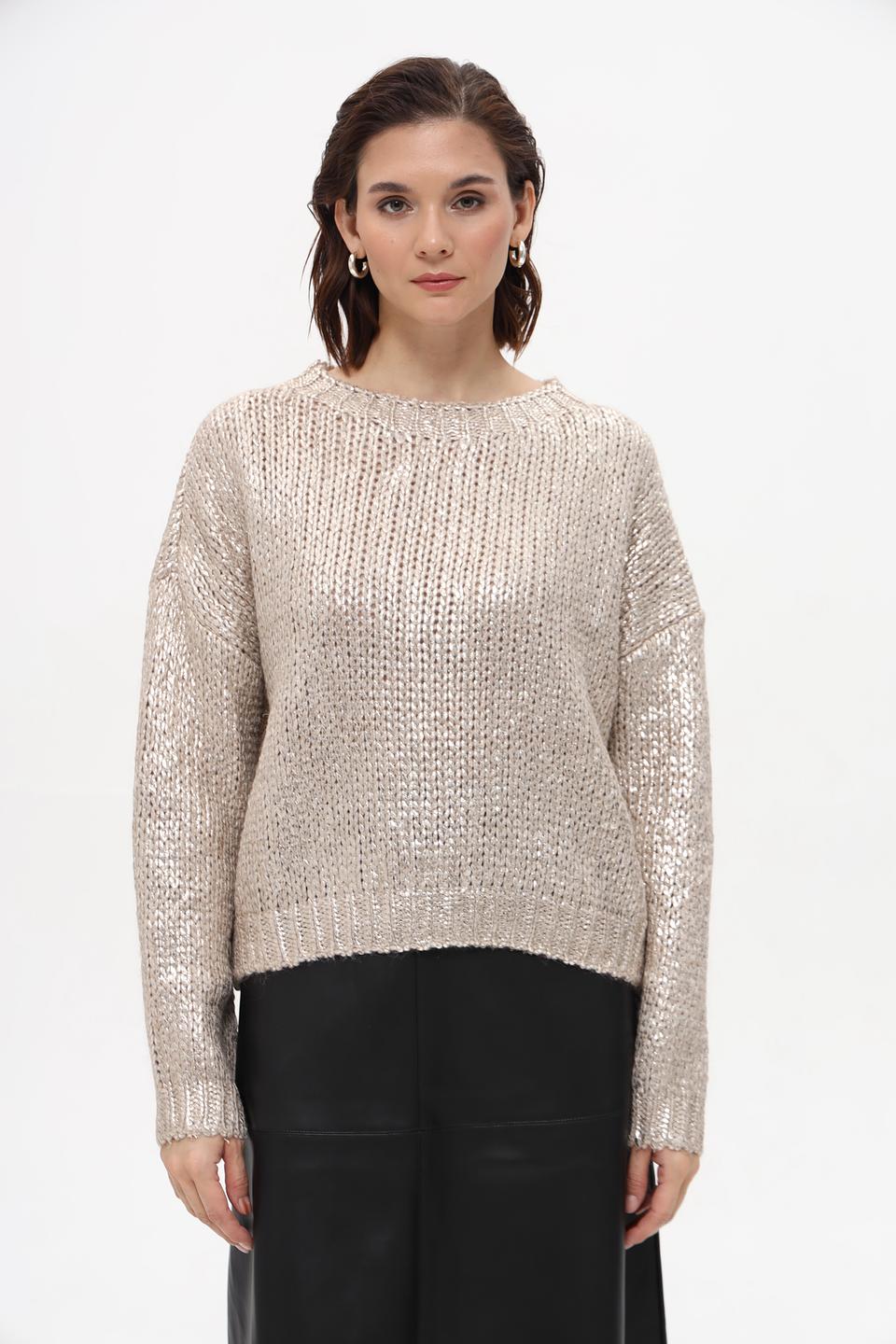 Пуловер Rich and Royal золотистый