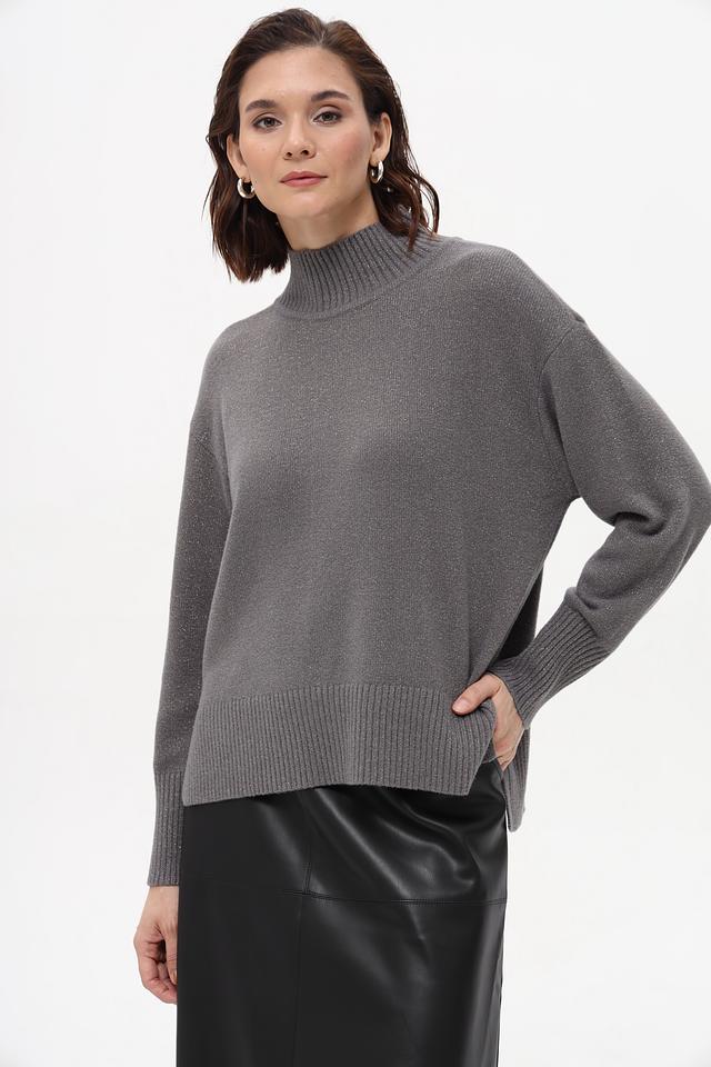 Пуловер Betty Barclay серый с горлом