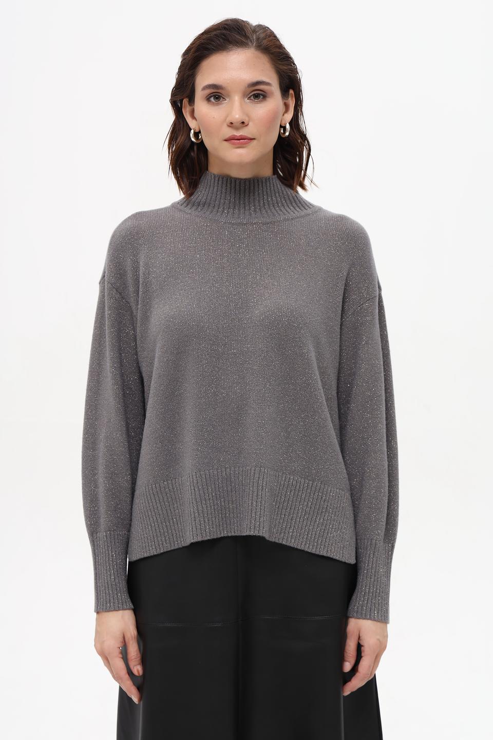 Пуловер Betty Barclay серый с горлом