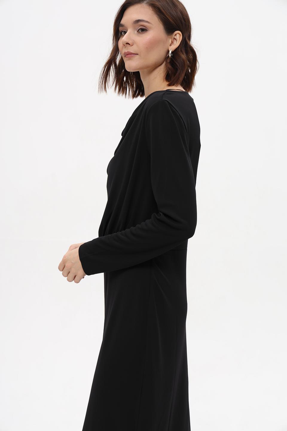 Платье Taifun с драпировкой чёрное