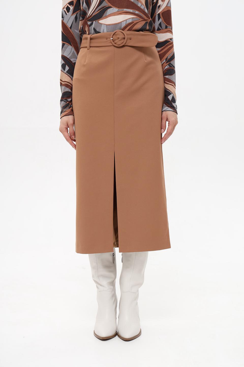 Юбка Betty Barclay с поясом бежевая