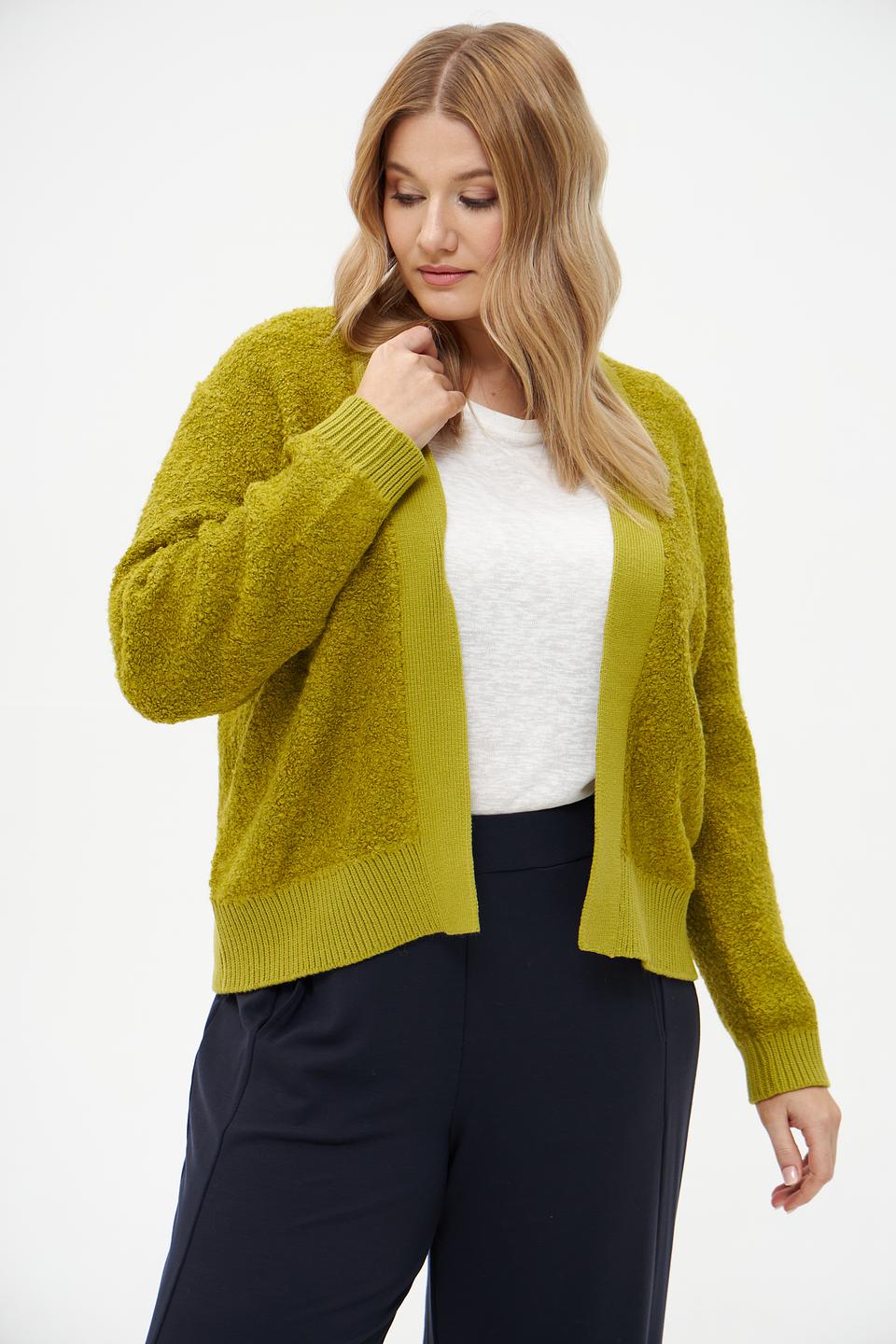 Жакет Bianca вязаный оливковый