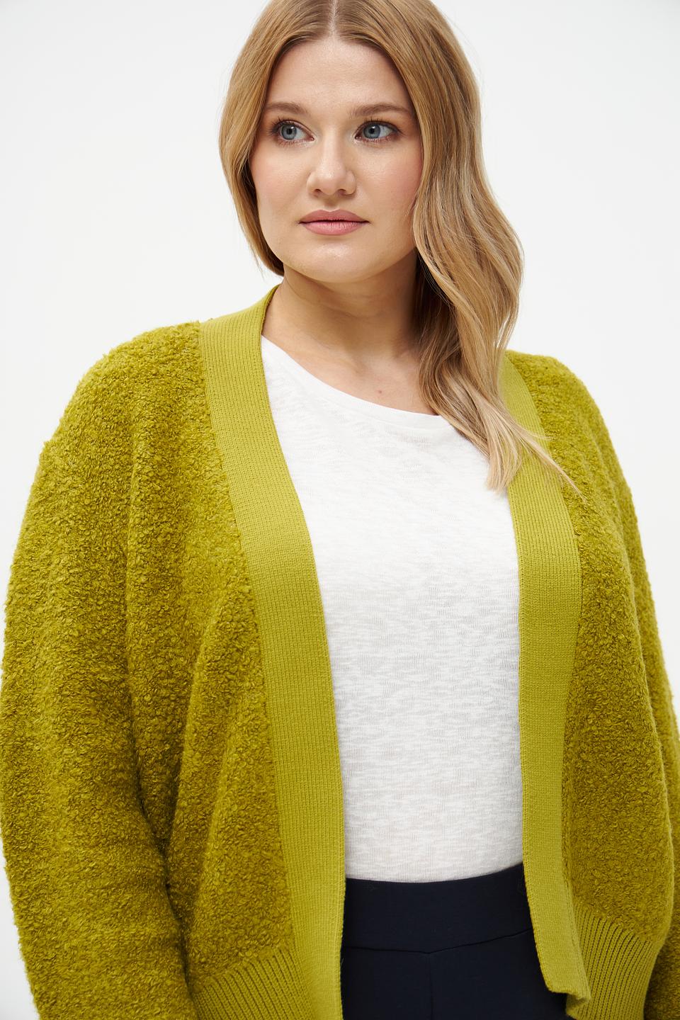 Жакет Bianca вязаный оливковый