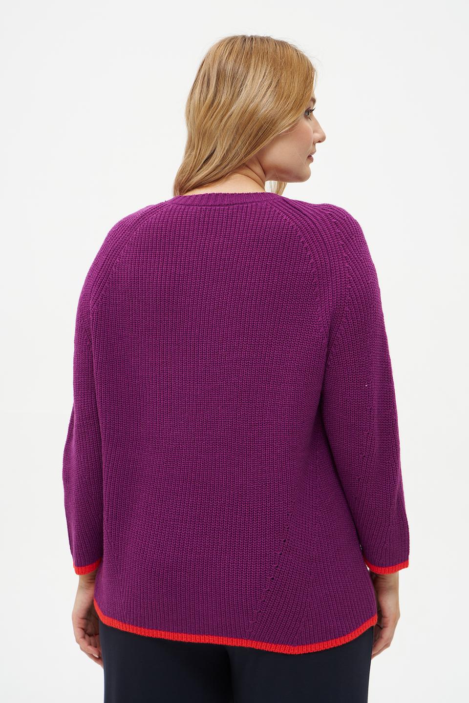 Пуловер Via Appia с разрезами фиолетовый