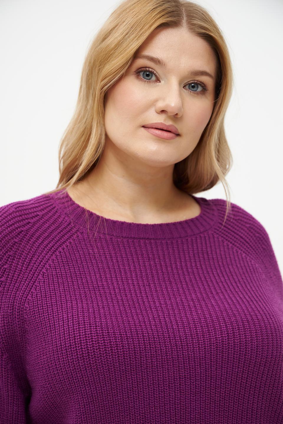 Пуловер Via Appia с разрезами фиолетовый