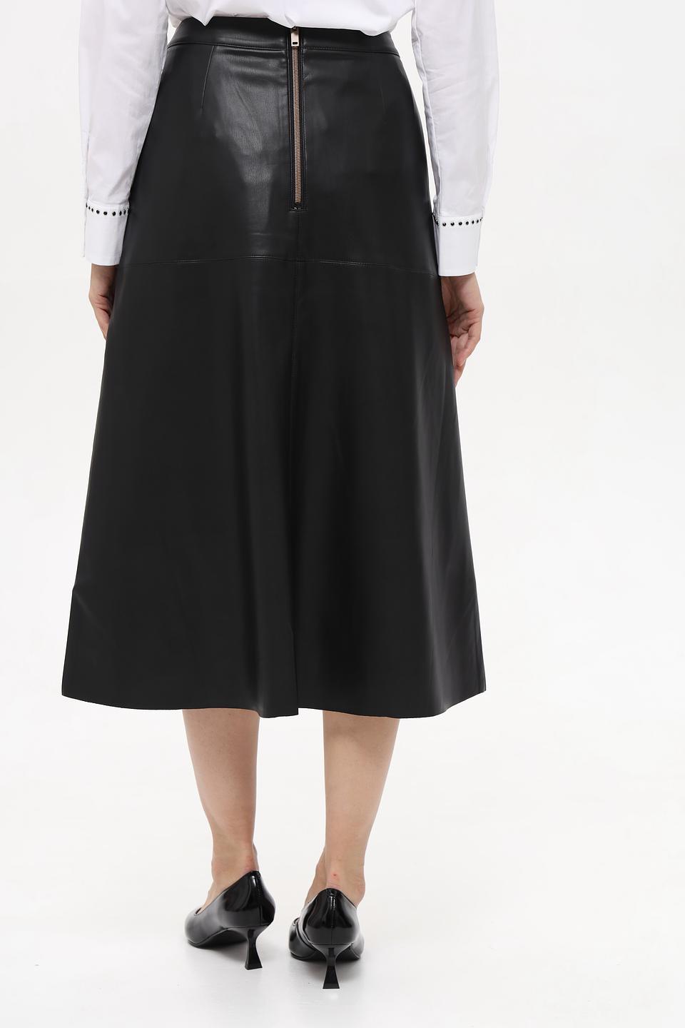 Юбка Betty Barclay кожаная чёрная