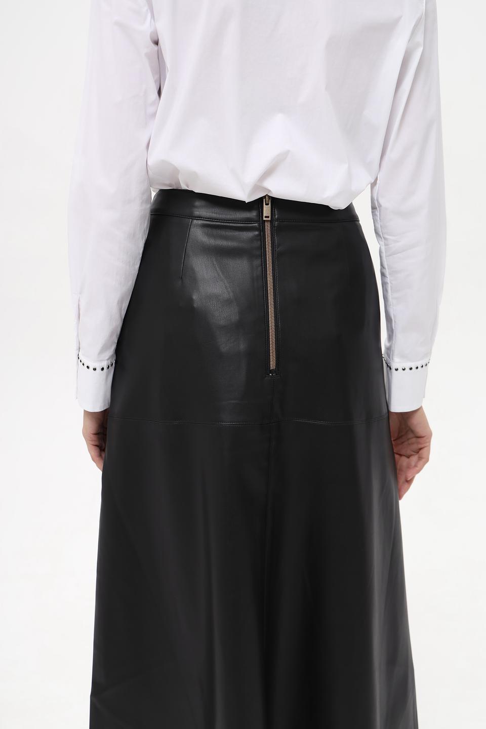 Юбка Betty Barclay кожаная чёрная