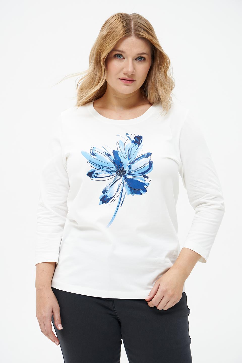 Футболка Rabe collection с цветочным принтом