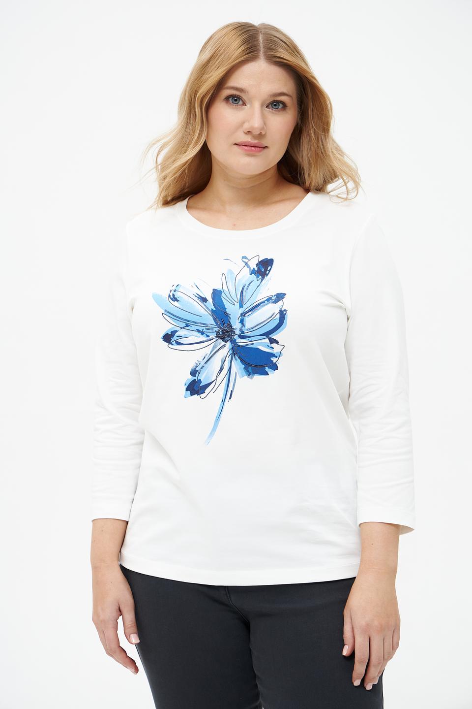 Футболка Rabe collection с цветочным принтом