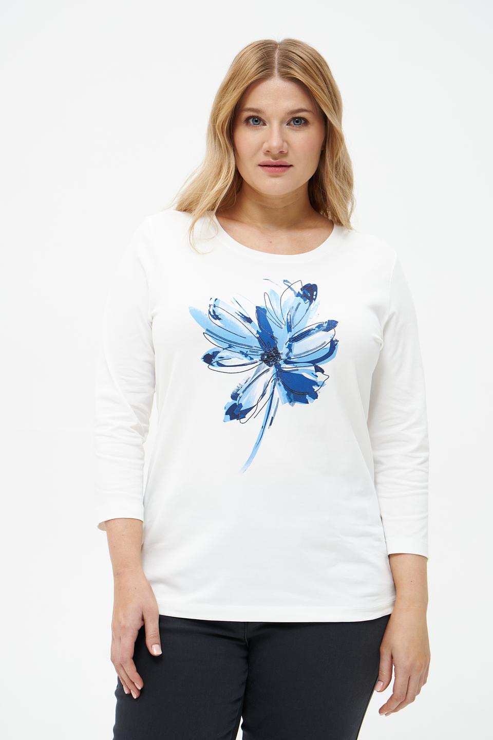 Футболка Rabe collection с цветочным принтом