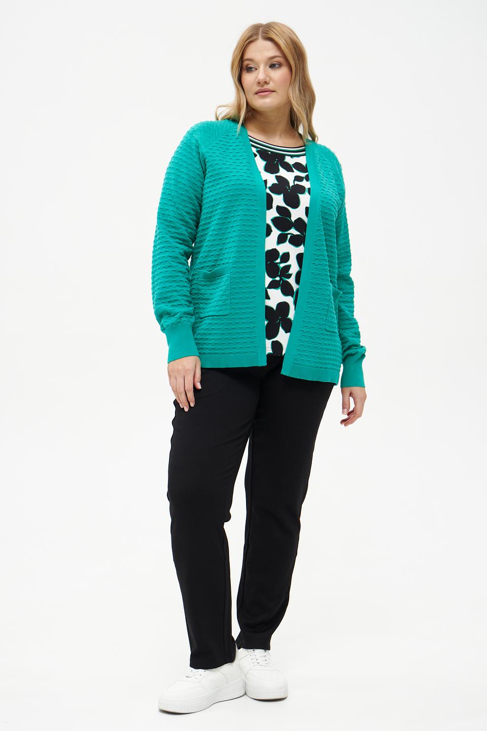 Жакет Frank Walder зелёный с текстурой