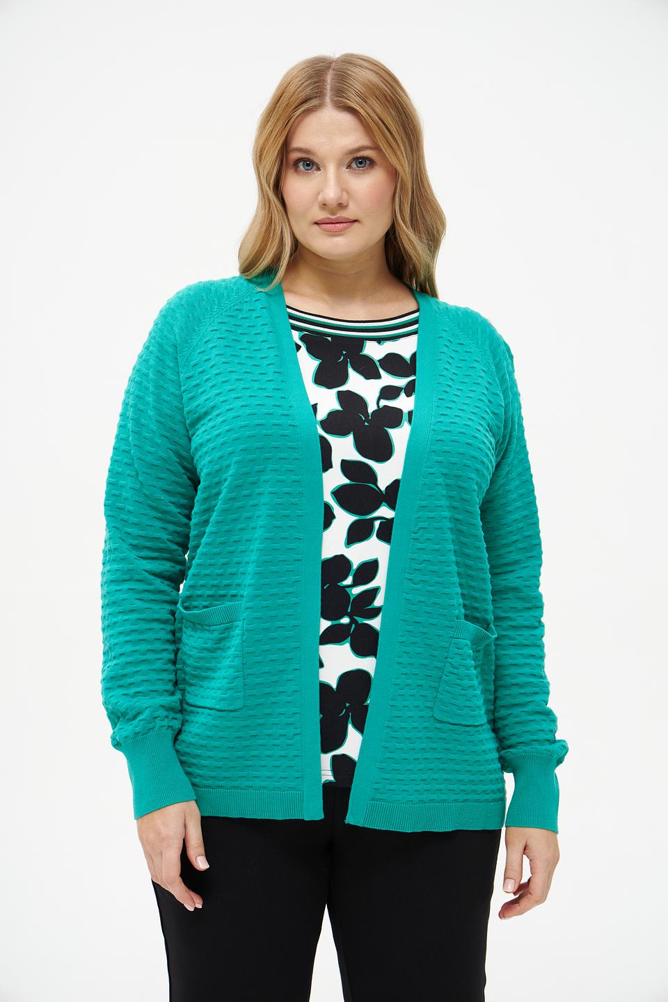 Жакет Frank Walder зелёный с текстурой