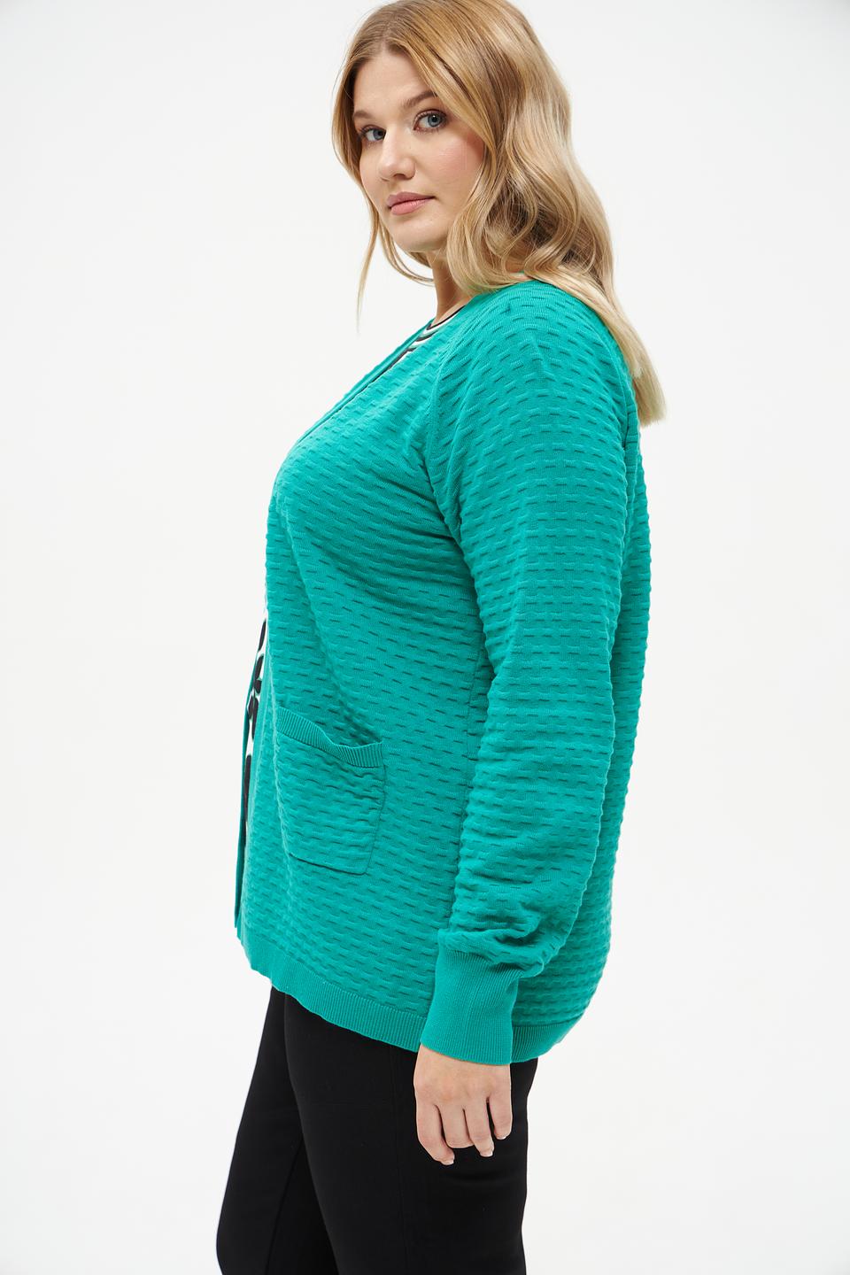 Жакет Frank Walder зелёный с текстурой