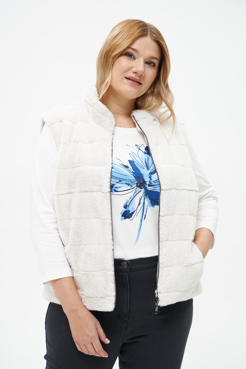 Жилет Frank Walder из искусственного меха бежевый