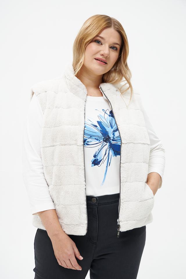 Жилет Frank Walder из искусственного меха бежевый