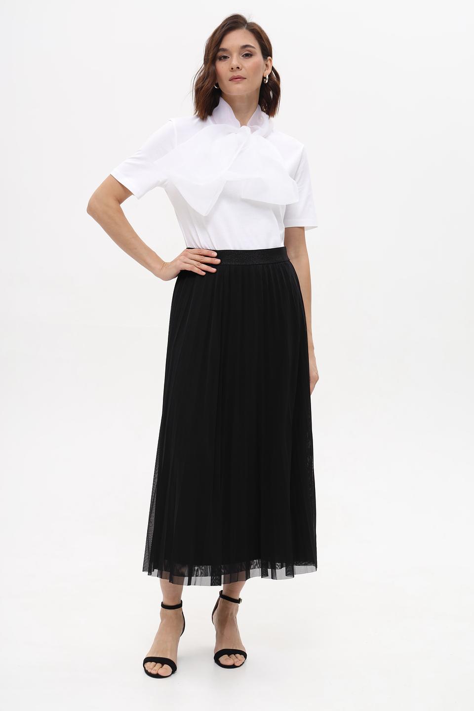 Юбка Oui плиссированная чёрная