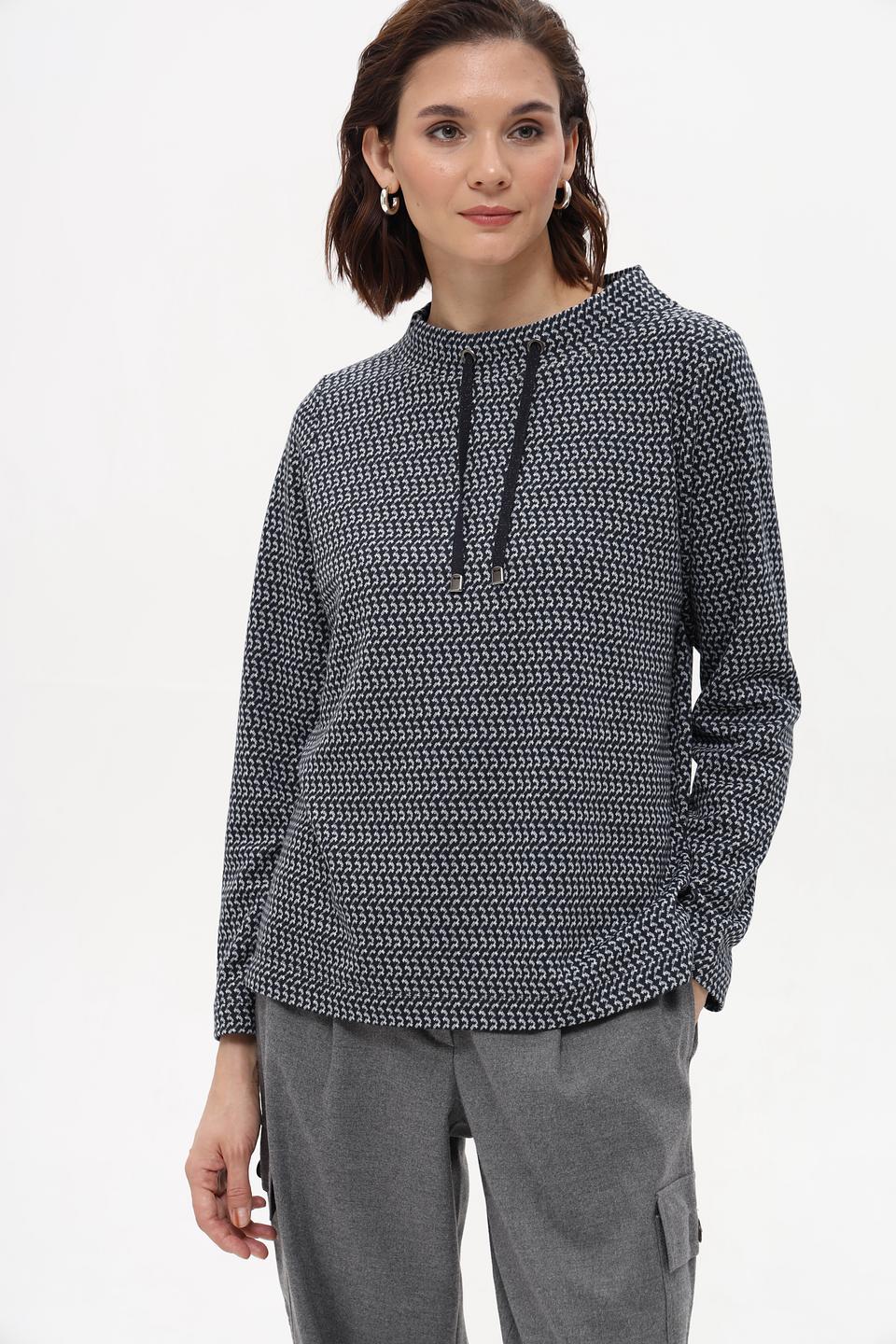 Пуловер Rabe collection с принтом чёрный