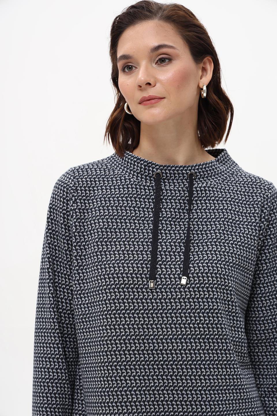 Пуловер Rabe collection с принтом чёрный