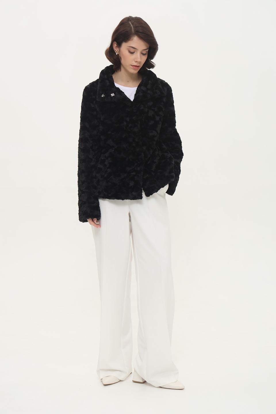 Куртка Broadway чёрная из искусственного меха