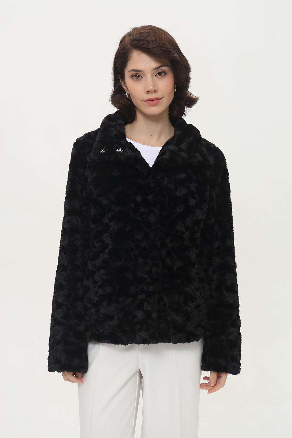 Куртка Broadway чёрная из искусственного меха
