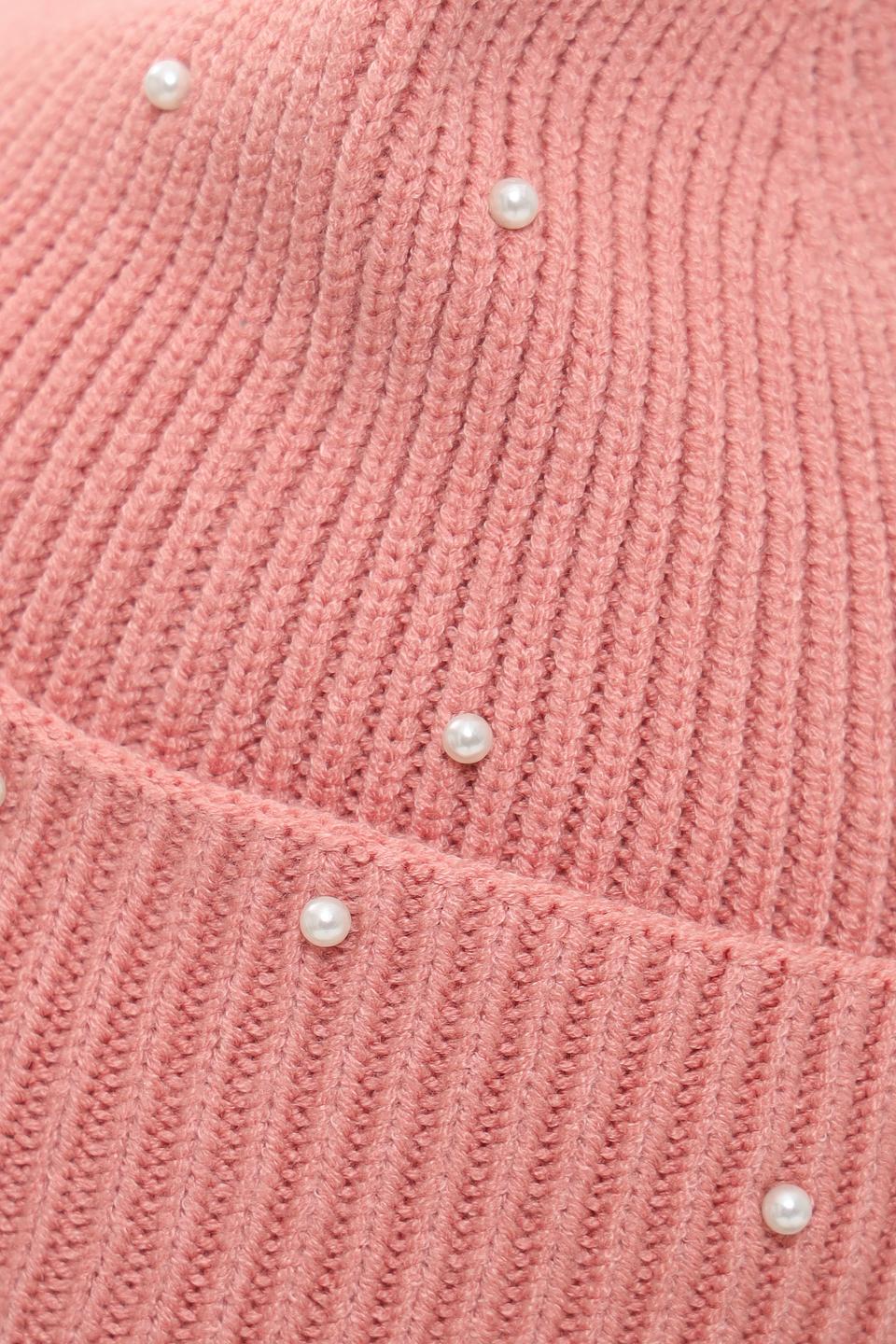 Шапка Seeberger с жемчугом розовый