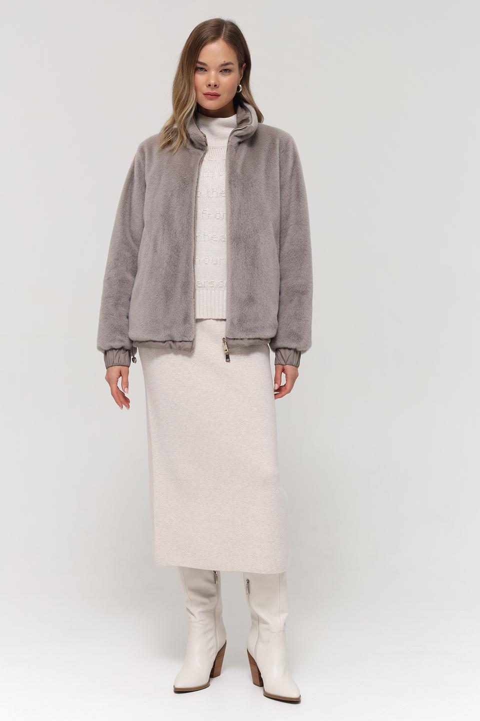 Шуба White Label серая