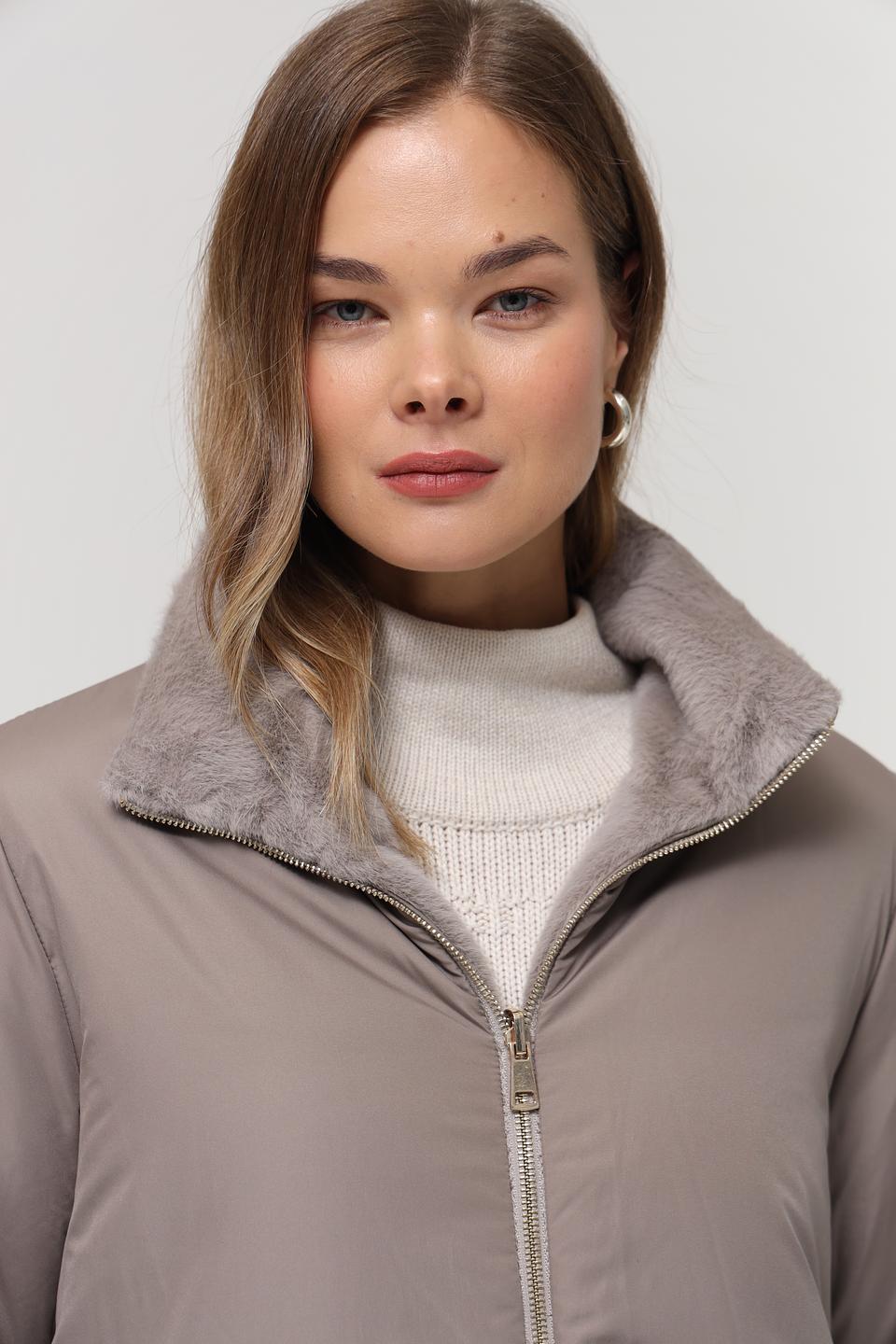 Шуба White Label серая