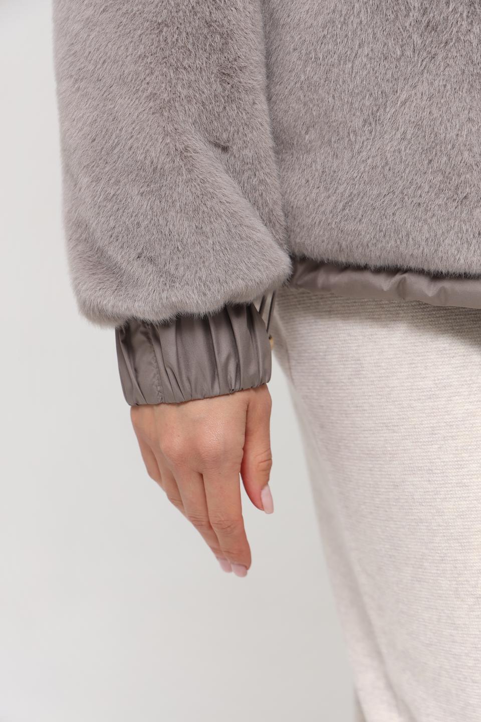 Шуба White Label серая